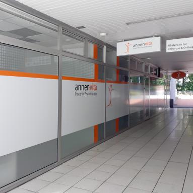 Praxis Kreuztal aus Passage gesehen